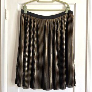 Gold & Black Pleated Party Skirt